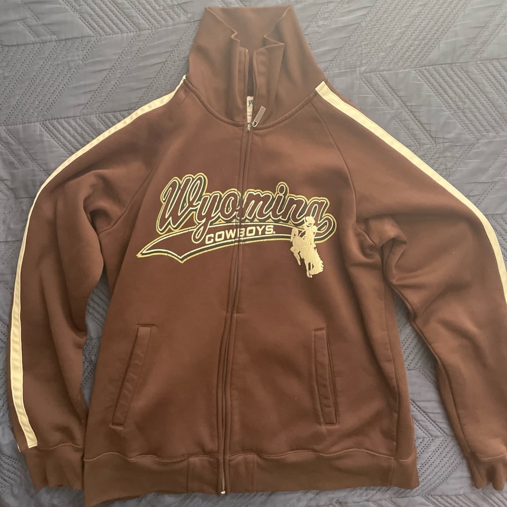 Vintage Jansport Wyoming Cowboys zip up Sweater